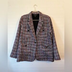 Halogen Multicolored Tweed Blazer Jacket Textured Boucle Size 2X
